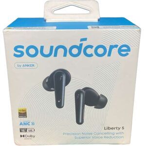 Soundcore Liberty 5 Anker ANC Earbuds Dolby 6‑Mic AI Clear Calls Black - OpenBox